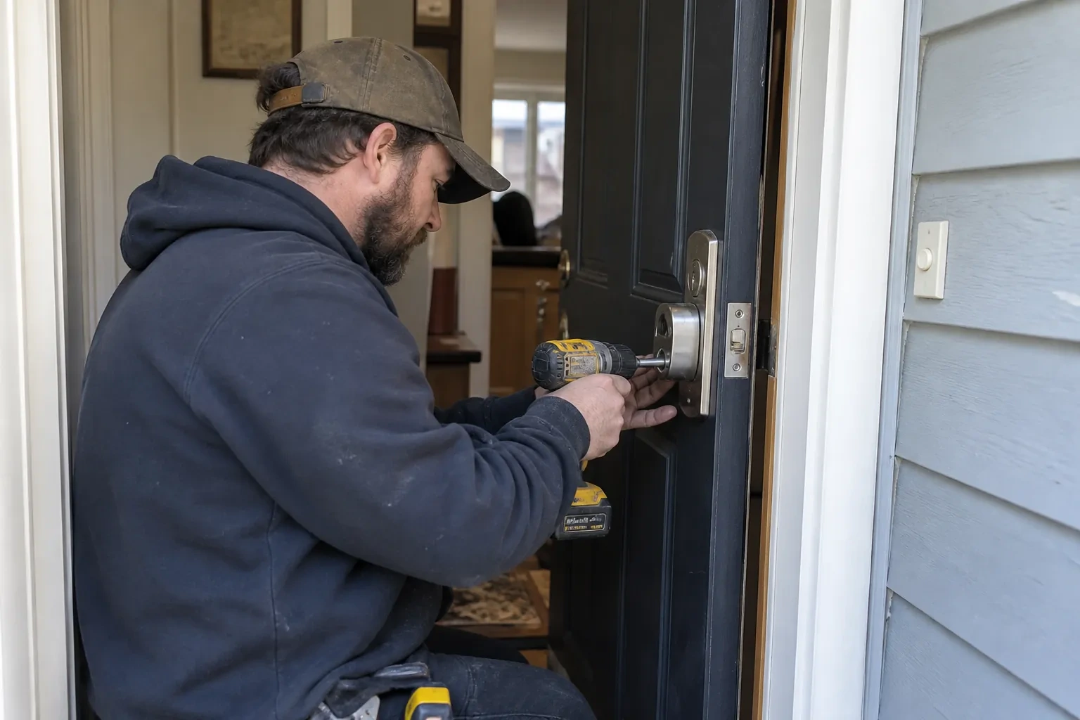 Illustrative locksmith scene