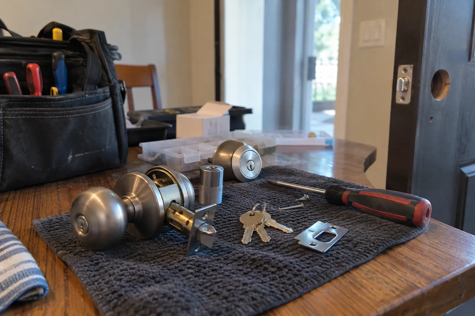 Illustrative locksmith scene — Peru